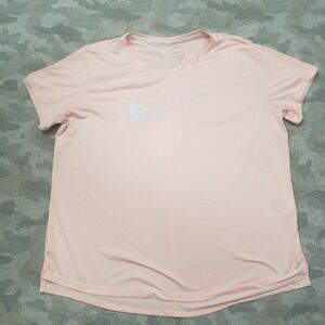 Nike Top Womens XL Pink Dri-Fit Short Sleeve